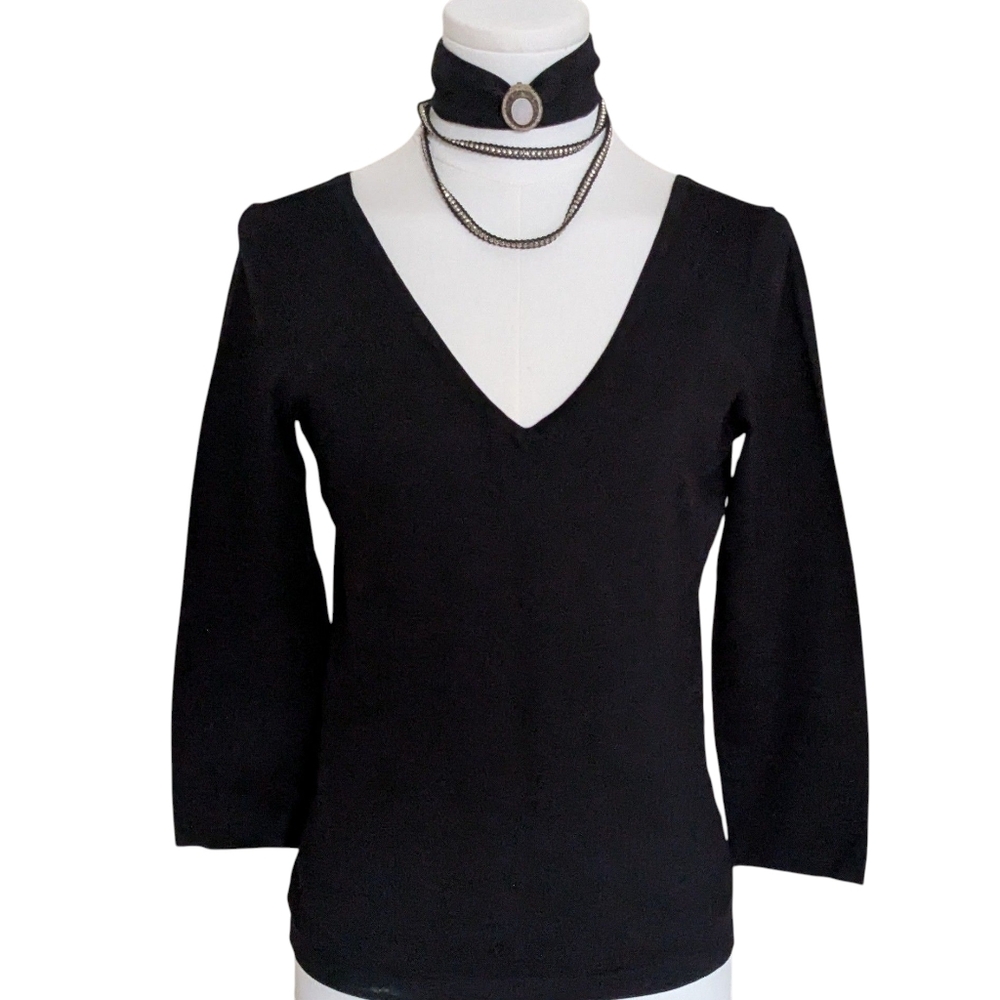 Ralph Lauren Black Silk Blend Sweater Size Small